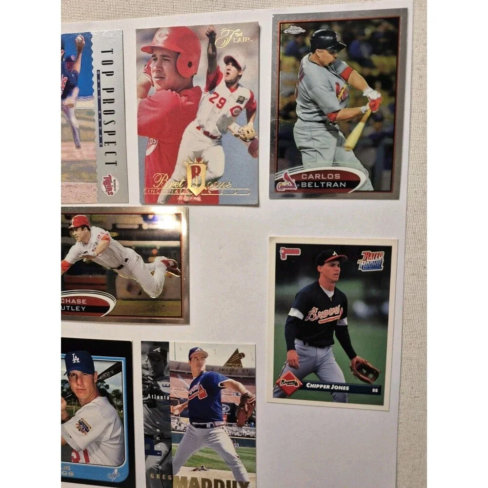 Baseball Card Lot Maddux Piazza Beltran Utley Jones Radke Riggs Bowman Topps...